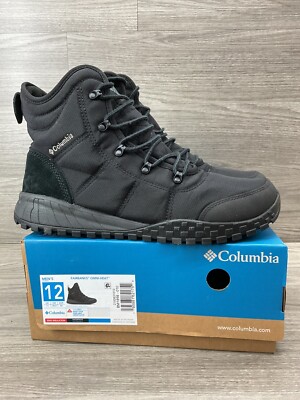 Sz 12 Columbia Fairbanks Omni-Heat BM2806-010 Black Waterproof Outdoor Boot Men