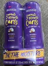 2 Pack - Aussie 3 Minute Miracle Curls Deep Conditioner - Coconut Jojoba 8oz