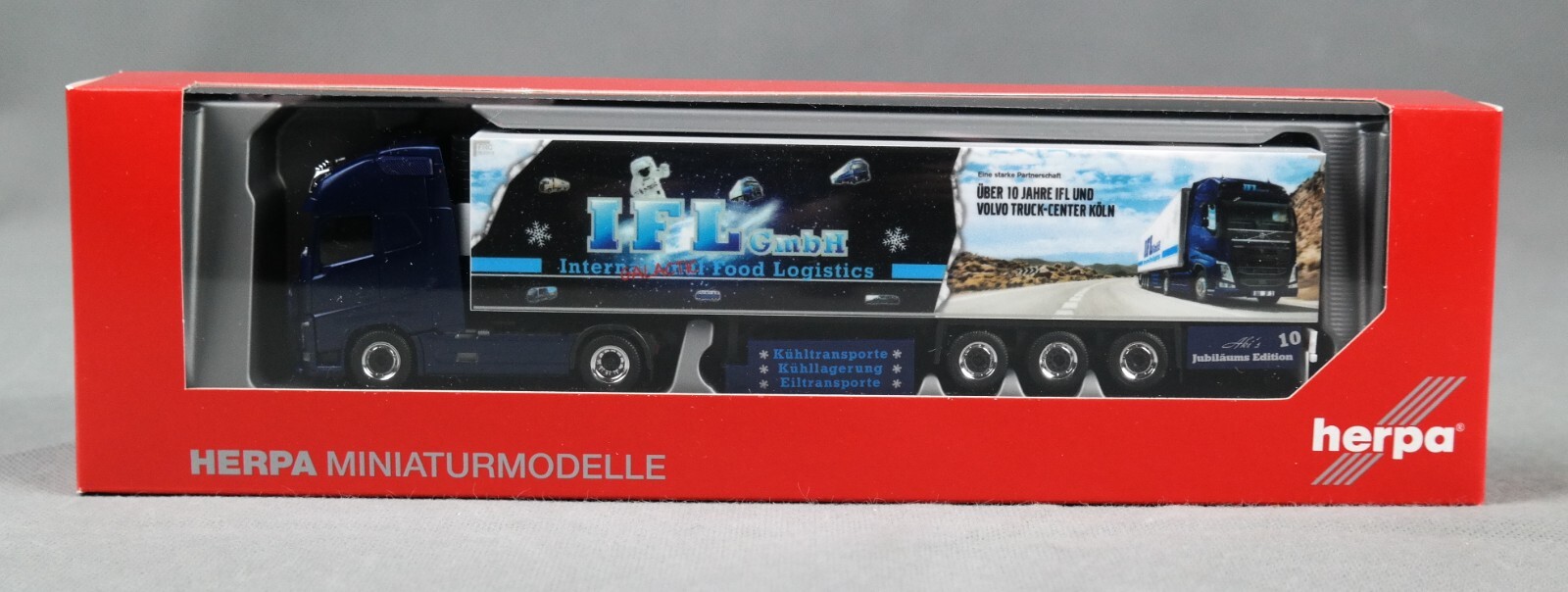 HERPA 314879 H0,1:87 Volvo FH Gl. XL Kühlkoffer-Sattelzug „IFL Köln"" NEUWARE!