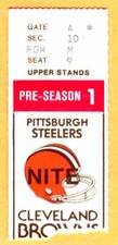 HOFER TONY DUNGY NFL COACHING DEBUT-8/8/81 STEELERS/BROWNS TICKET STUB