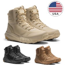 NORTIV 8 Men Military Tactical Boots Lightweight Motorcycle Combat Hiking Shoes