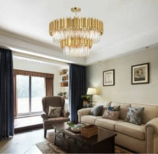 Modern minimalist K9 Crystal Chandelier Ceiling living room Bedroom Lighting