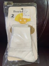 Vintage Bonnie Doon Girls White Bobby Socks Lot Of 2 Shoe Size 10-11.5 NEW NOS