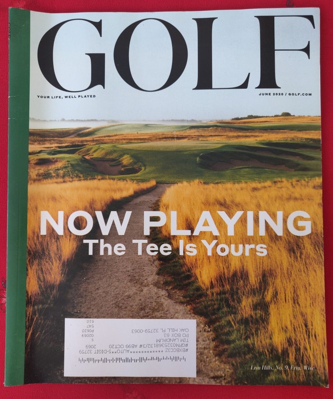 Golf Magazine. June 2020 Issue featuring Arnold Palmer