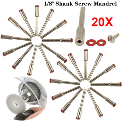 20 Pcs Screw Mandrel 3mm Shank Cut-off Wheel Holder For Dremel Rotary Shaft Tool