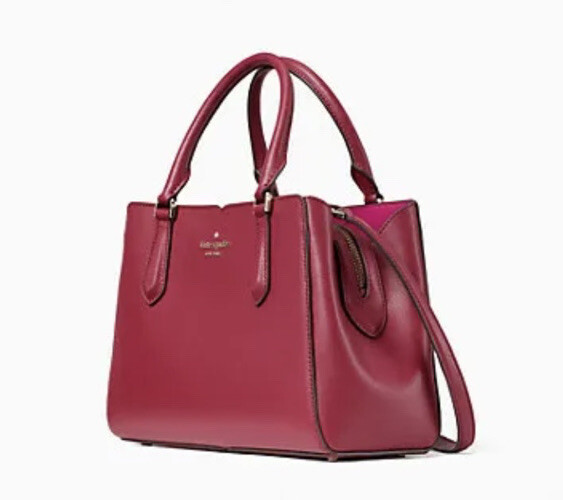 Kate Spade Tippy Small Triple Compartment Satchel Cranberry