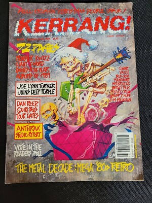 Kerrang! Magazine # 270, Dec 23/30, 1989,  Anthrax, Quireboys, Dan Reed Metal