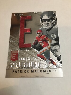 2021 Donruss Elite PATRICK MAHOMES II  Spellbound Silver E #S-E  /349 ''E'' SP