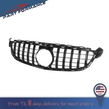 GT R ALL BLACK GRILLE Fits FOR W205 C63 S 2015-2018 w/ Camera hole