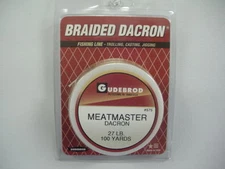 Gudebrod Meatmaster Natural/White Braided Dacron 15-96 Lb Test, 100-3,000 Yds