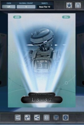 Star Wars Card Trader - 2021 Base Tier 10 54321 - L3-37 5cc