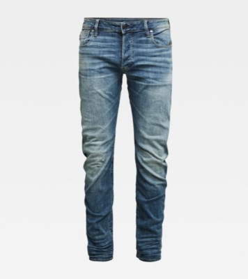 G-STAR RAW Mens Arc 3D Slim Worn Aged Stretch Blue Denim Jeans 31 x 32 RRP $230