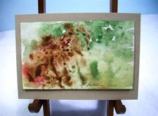 C Peterson ORIGINAL fine ART watercolor PAINTING = impressionist landscape ACEO