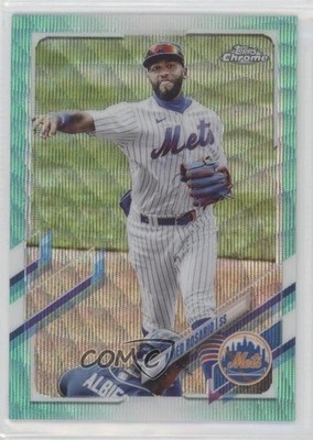 2021 Topps Chrome Aqua Wave Refractor 138/199 Amed Rosario #190 o4r