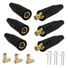 3PK Welding Lead Connectors, Positive Cam Twist-Lock Insulated Connector Pair