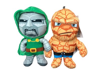 Marvel The Thing & Dr Doom Fantastic Four Plush Toy 8.5 Inch set of 2