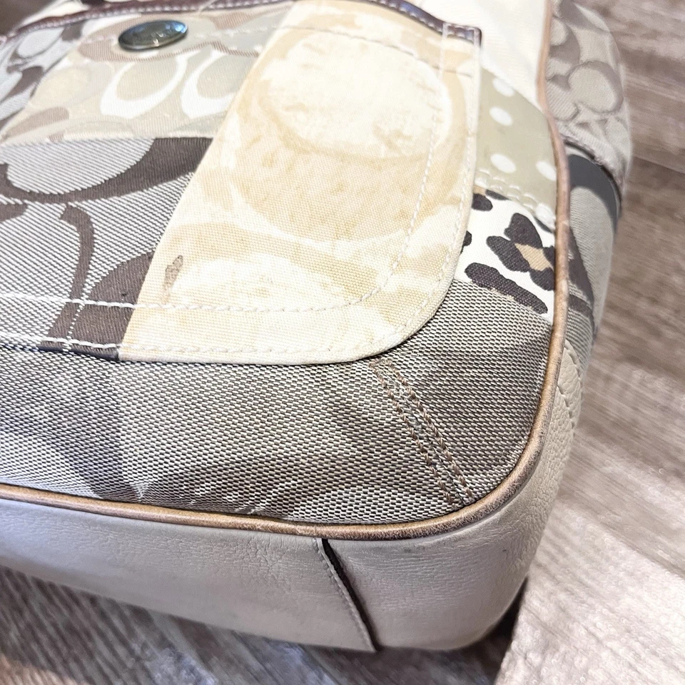 Bolso de hombro Coach 10810 Patchwork Ergo marrón multi hobo de colección bolso raro Foto 3 de 4