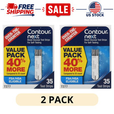 2 Pack CONTOUR NEXT Blood Glucose Test Strips 35 Count Blood Sugar Monitor