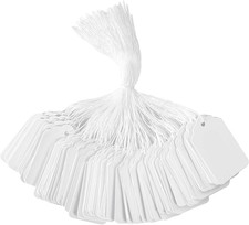 Price Tags with String Attached, White Clothing Tags, 500PCS Jewelry Tag for Pri