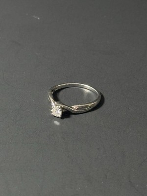 Vintage C&C 925 Sterling Silver Diamond Engagement Ring Size 8.75