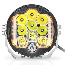 Ekxap 7 Inch Round Led Offroad Light With Drl 90w Driving 7 Inch White Ekxap 7 Inch Round Led Offroad Light With Drl 90w Driving 7 Inch White