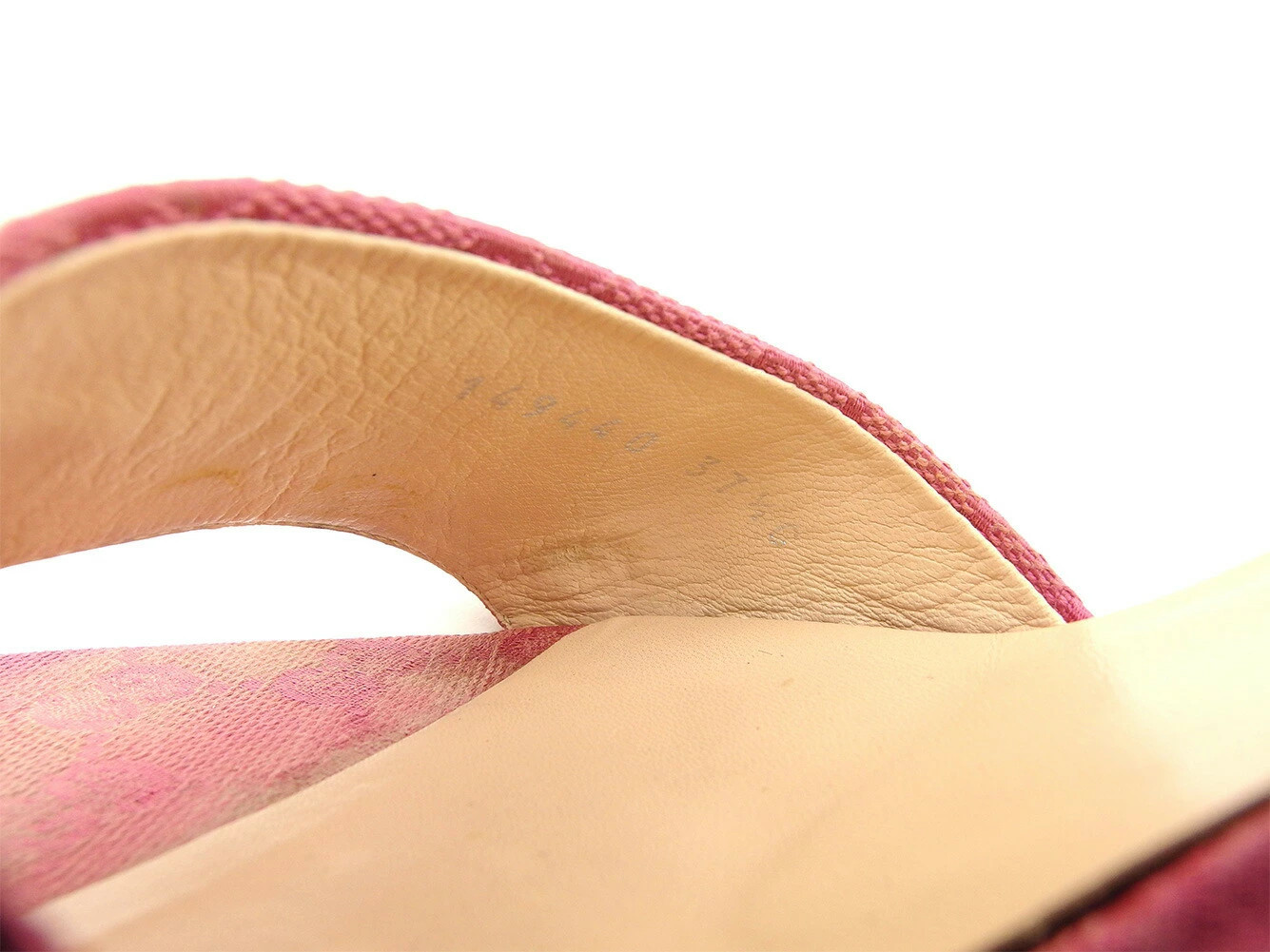 GUCCI Mule GG Canvas #37 Half C Sandals Pink Brown Men's Brand High Brand Vintag thumbnail 8