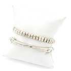 UNO de 50 Silver Plated Sculptural Bangle Bracelet Jewelry Lot of 6 #M1539-4 — photo 7