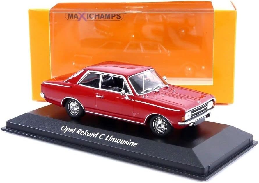 Opel Rekord C Sedan 1966 rouge : revivez la nostalgie des sixties à l'échelle 1:43