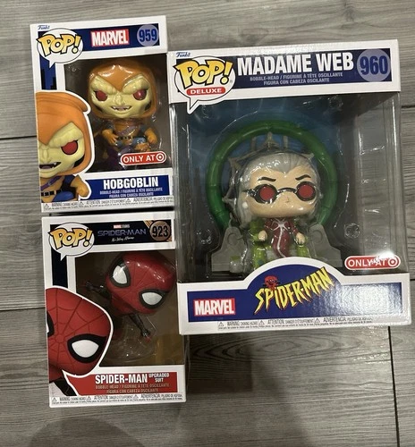 Funko Pop Marvel Spider-Man Set: Hobgoblin, Madame Web, Spider-Man