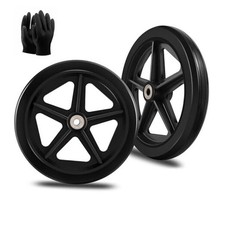2Pcs 8 Inch Replacement Wheelchair Wheels for Walkers - 8 Inch Narrow 2 Pieces