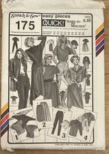 Stretch & Sew Easy Quick Pieces Separates Pattern 175 UNCUT 30 to 46"  VTG 80s