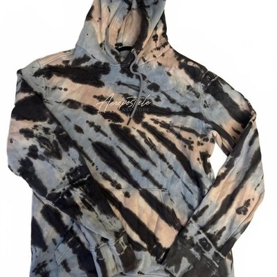Aeropostale Small Tie Dye Drawstring Hood Front Pocket Logo Cozy Hoodie Womens