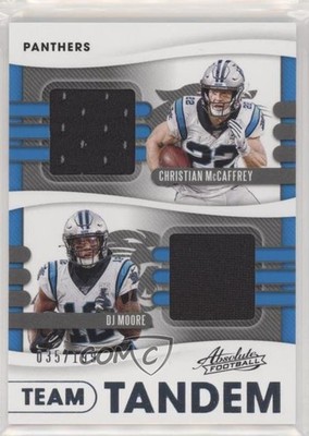 2020 Panini Absolute Team Tandem Materials /199 DJ Moore Christian McCaffrey s3g
