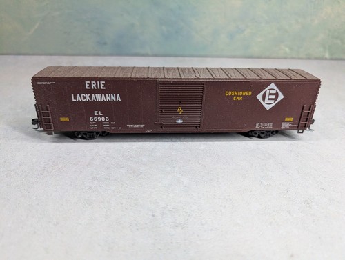 Coche de caja usado Con-Cor escala HO 60' Erie Lackawanna EL #66903 desgastado LEER | Zustand: Used