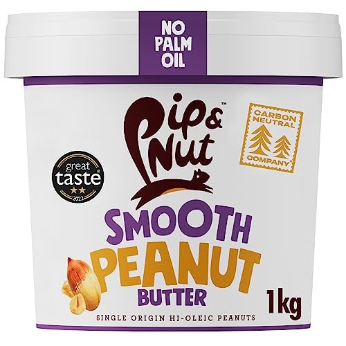 Pip & Nut - Smooth Peanut Butter (1kg) | Natural Nut Butter, No Palm Oil, No