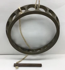 Unique Dinner Bell Vintage Heavy Brass Ball Bearing Cage Triangle 11’’x 2’’…