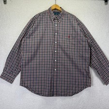 Ralph Lauren Blake Multicolor Plaid Button Down Long Sleeve Shirt Size XL