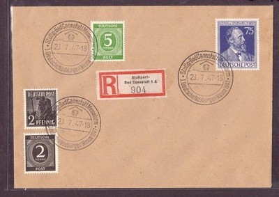 Letter / Registered Mail All. Occupation of Deutsche Post Numbers / Stephan...