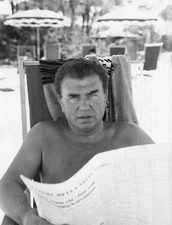 Italian actor Gino Cervi relaxes house Punta Ala Tuscany Italy Aug- Old Photo