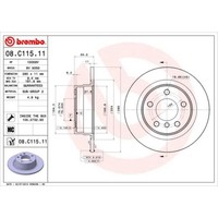 Brembo 2X Bremsscheibe Hinten Ø290 Mm Voll FüR Bmw 1Er F20 118I 116I F21 114I 2