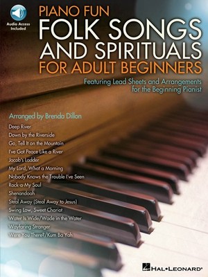 Piano Fun Folk Songs & Spirituals for Adult Beginners Easy Music Song Book Audio