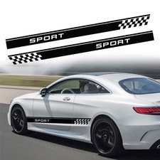 2Pcs Black Stripe Graphic Car Side Body Decal  for Car,Truck,SUV