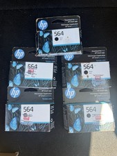 5 Pack GENUINE HP 564 Black Ink Cartridge for HP Deskjet EXP 11/2026