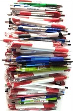 Lot Of 150 Misprint Ink Pens Bulk Assorted Click Retractable Ball Point Pens