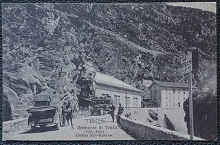 CARTOLINA SAN DALMAZZO DI TENDA VALLE ROIA CUNEO GUARDIA CONFINARIA