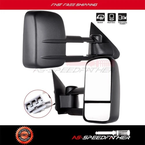 Left Right Power Manual Towing Mirrors Pair For 1997 1998 1999 2000 - 2004 Ford