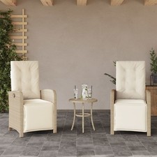 Lot de 2 Chaises Inclinables de Jardin Repose-pied Sièges Terrasse Noir vidaXL