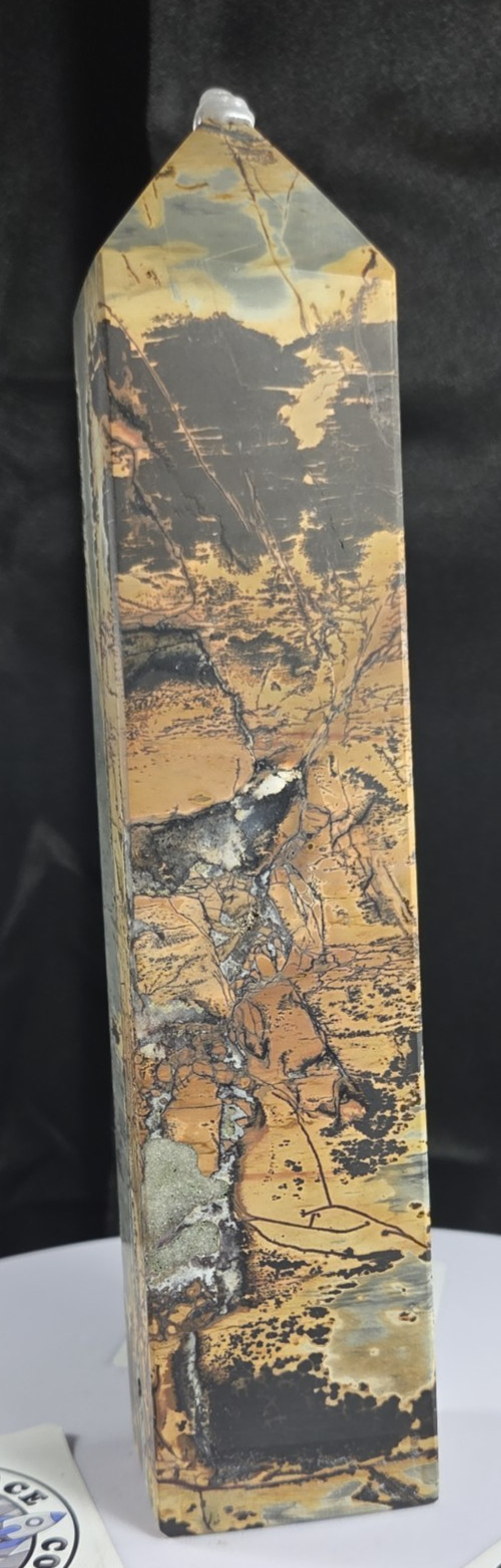 Picture Jasper Tower 8.5 Inch 816g Reiki Healing Meditation Home Decor