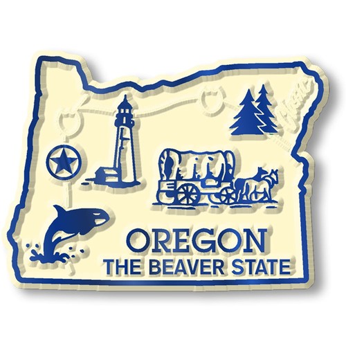 Oregon Four-Piece State Magnet Set by Classic Magnets, Includes 4 Designs - Picture 3 of 5