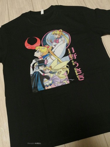 Sailor Moon T-Shirt Smoking Maske Tsukino Usagi Größe L Farbe Schwarz 100% Ba... - Bild 2 von 2